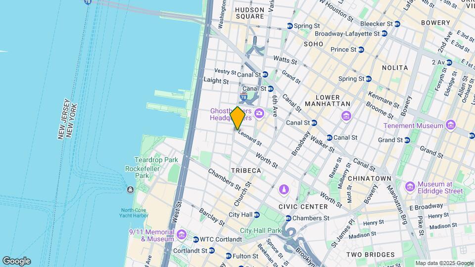 90 Hudson St Mapa y Detalles de la Ubicación