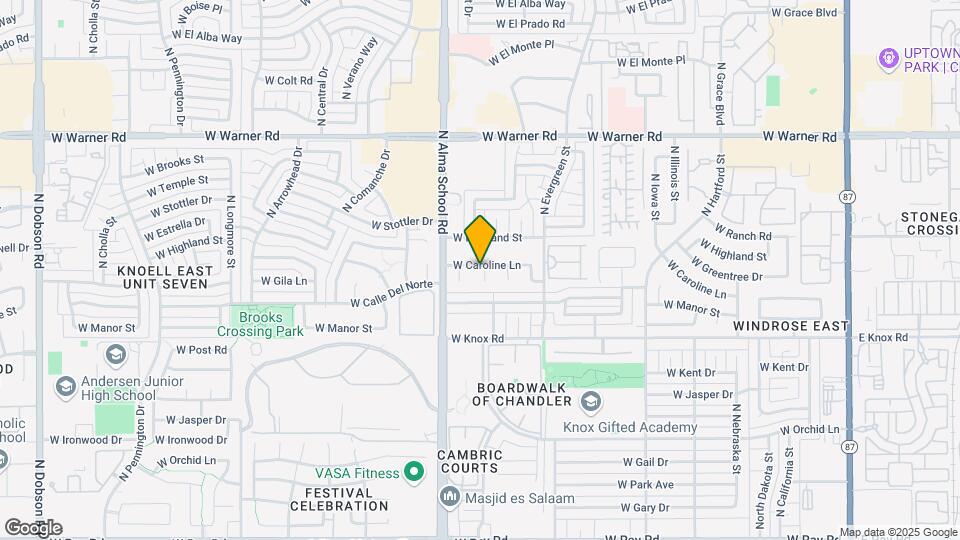 885 W Caroline Ln Mapa y Detalles de la Ubicación