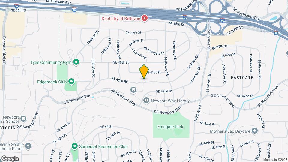 14244 SE Allen Rd, Unit upper Mapa y Detalles de la Ubicación