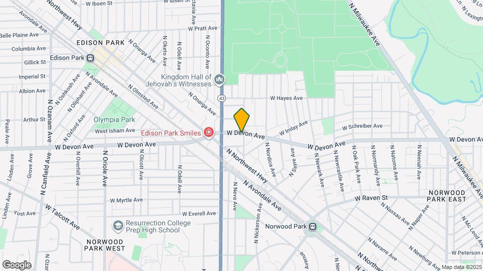 7103 W Devon Ave Map and Location Details