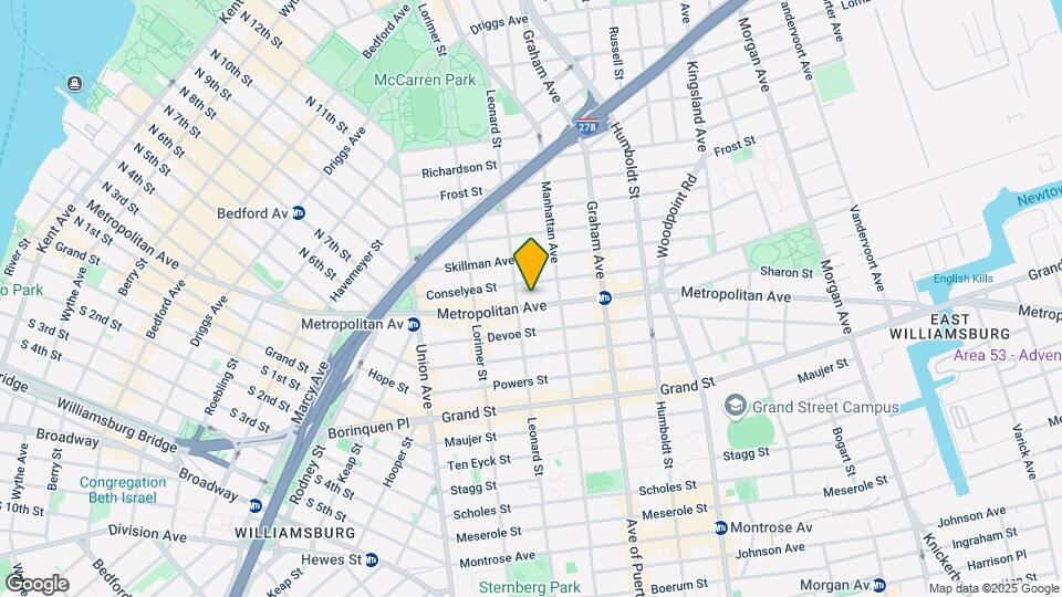 651 Metropolitan Ave Map and Location Details