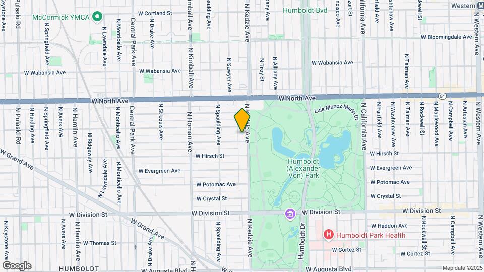 1438 N Kedzie Ave Map and Location Details