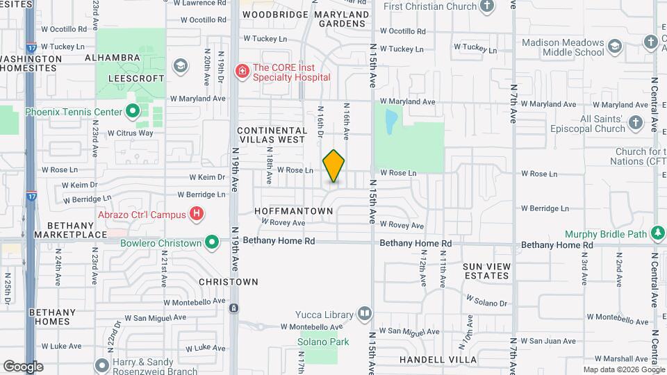 1606 W Keim Dr Map and Location Details