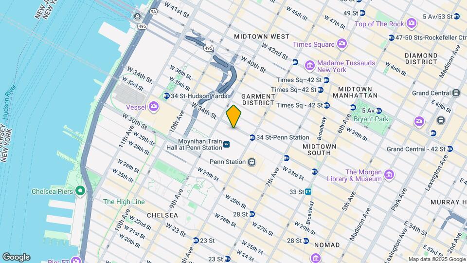 326 W 34th St. Map and Location Details