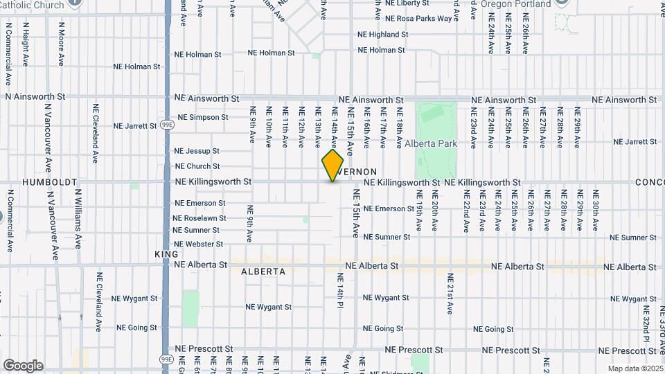 1334 NE Killingsworth St Map and Location Details