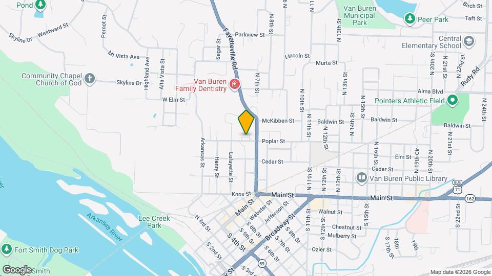 629-701 Poplar St Mapa y Detalles de la Ubicación