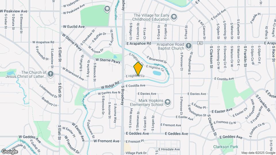 190 E Highline Cir-Unit -APT 105 Map and Location Details