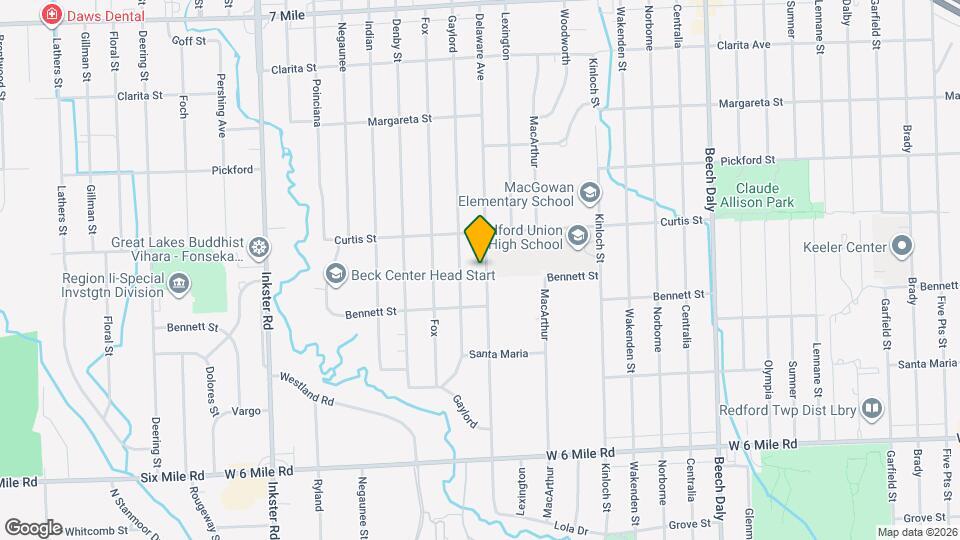17677 Delaware Ave Mapa y Detalles de la Ubicación
