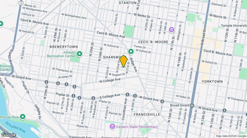 2115 Master St Map and Location Details