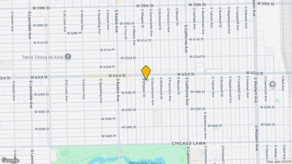 6323 S Whipple St, Unit 2 north Map and Location Details