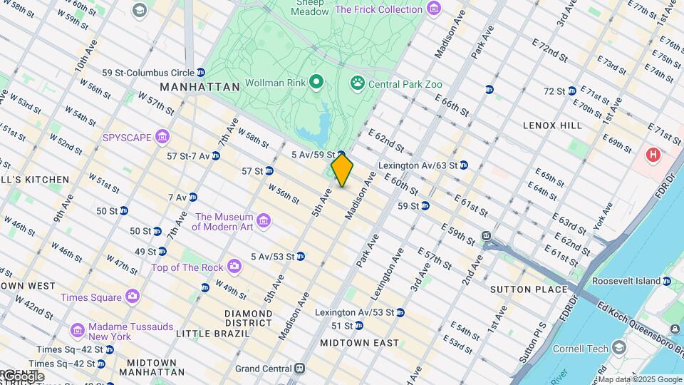 16 E 58th St Map and Location Details