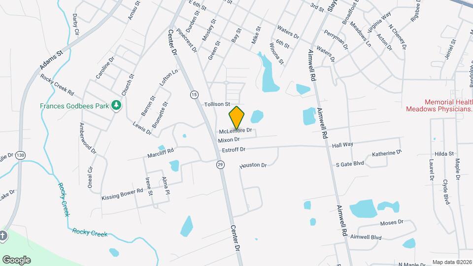 809 McLemore Dr Map and Location Details