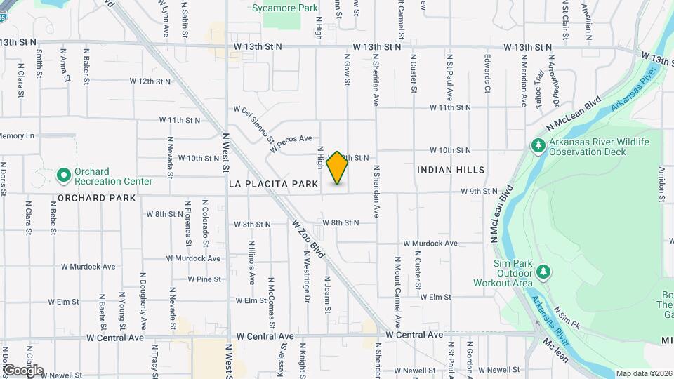 3412 W 9th St N Map and Location Details