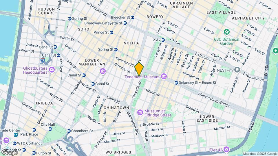 325 Broome St Mapa y Detalles de la Ubicación