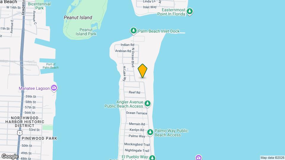 1446 N Ocean Blvd Mapa y Detalles de la Ubicación