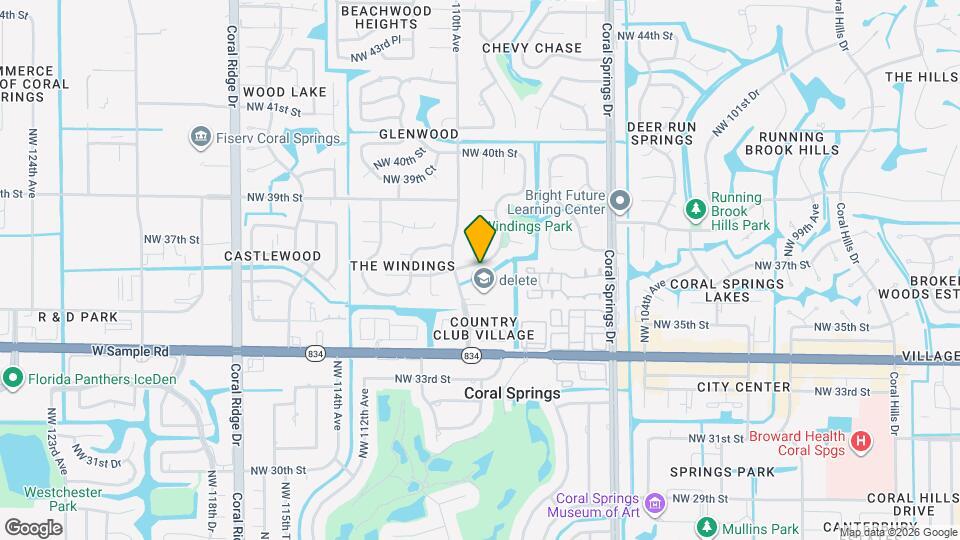3631 NW 108th Dr Map and Location Details