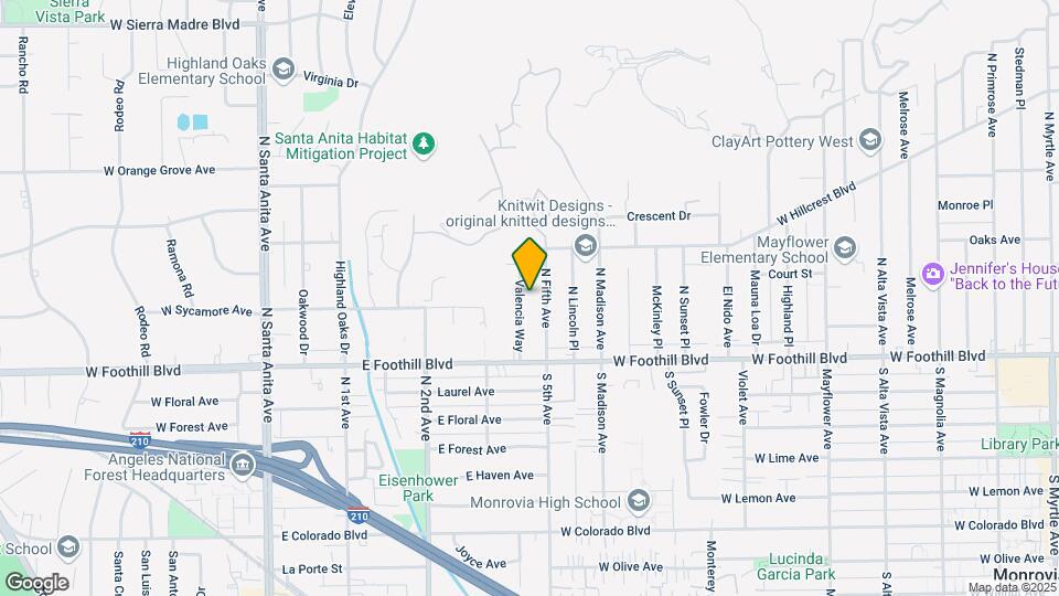 1206 Valencia Way Map and Location Details