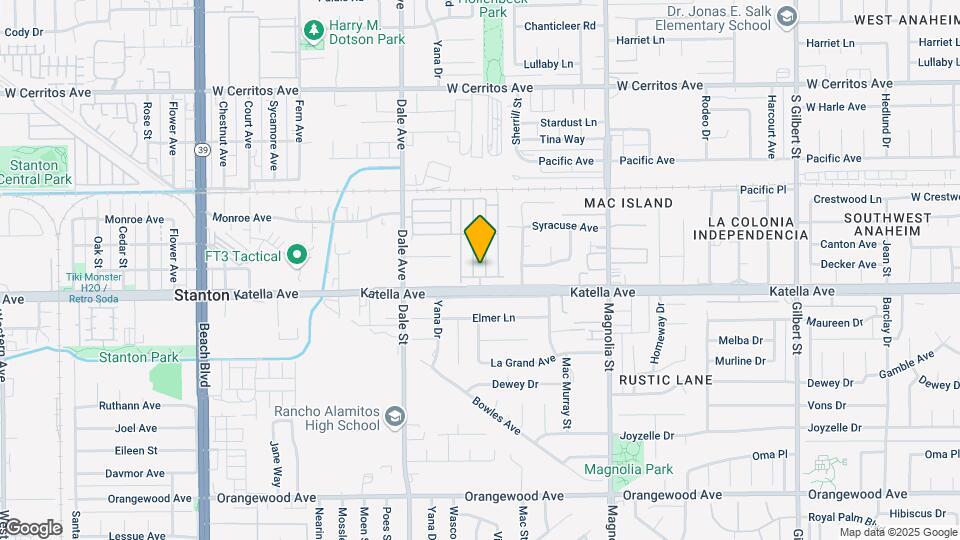 Katella Mobile Home Estates Map and Location Details