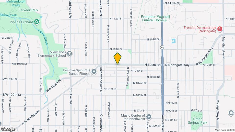 501 N 105th St Map and Location Details