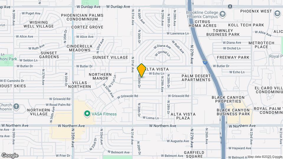 3020 W El Caminito Dr Map and Location Details