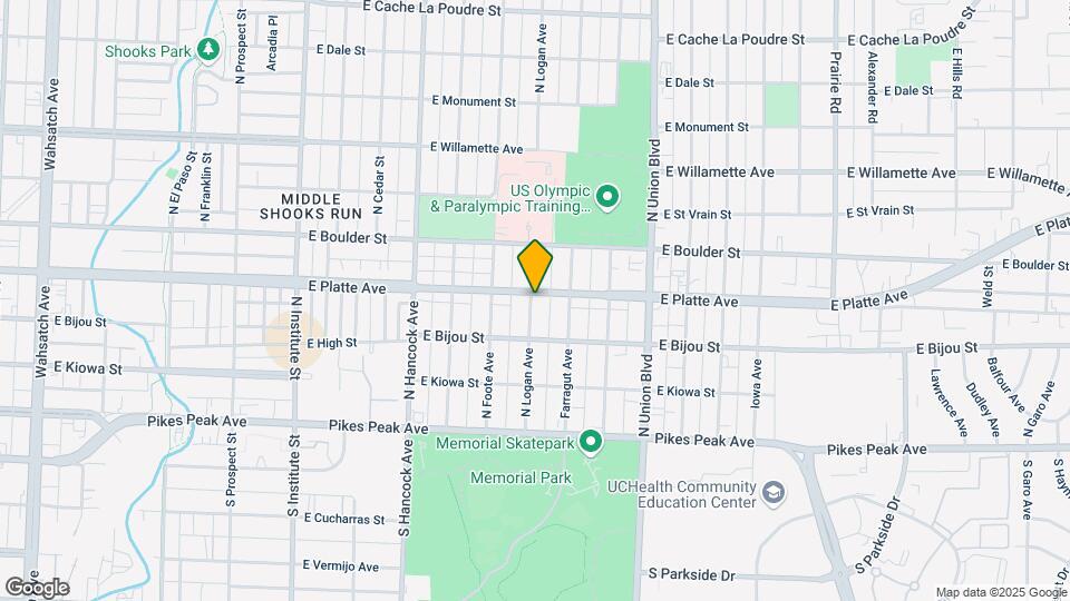 1503 E Platte Ave Map and Location Details