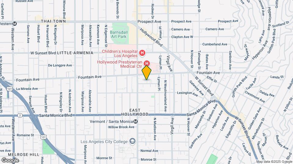 4653 La Mirada Ave Map and Location Details