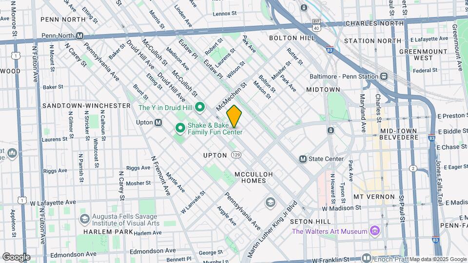 1409 McCulloh St Mapa y Detalles de la Ubicación