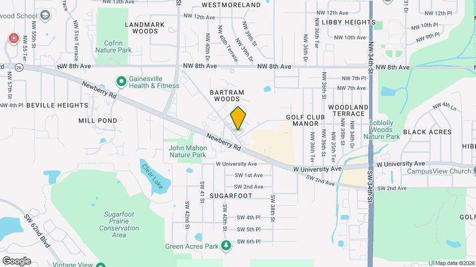 401 NW 39th Rd, Unit C Map and Location Details