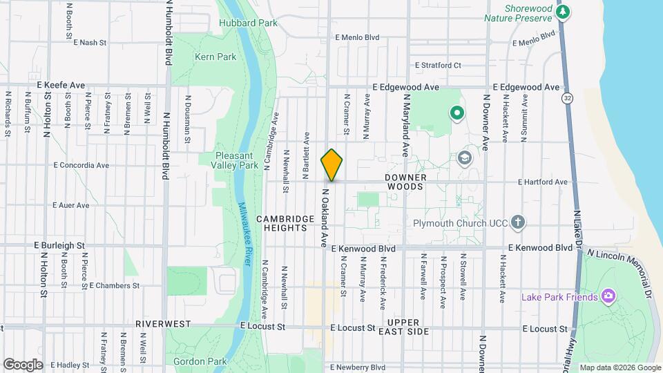 3284 N Oakland Ave Map and Location Details