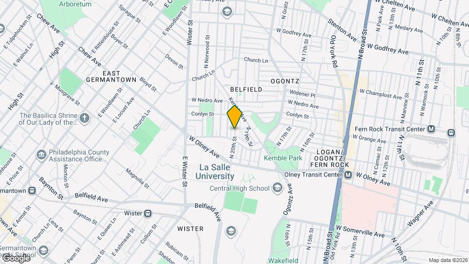 5714 N 20th St Map and Location Details