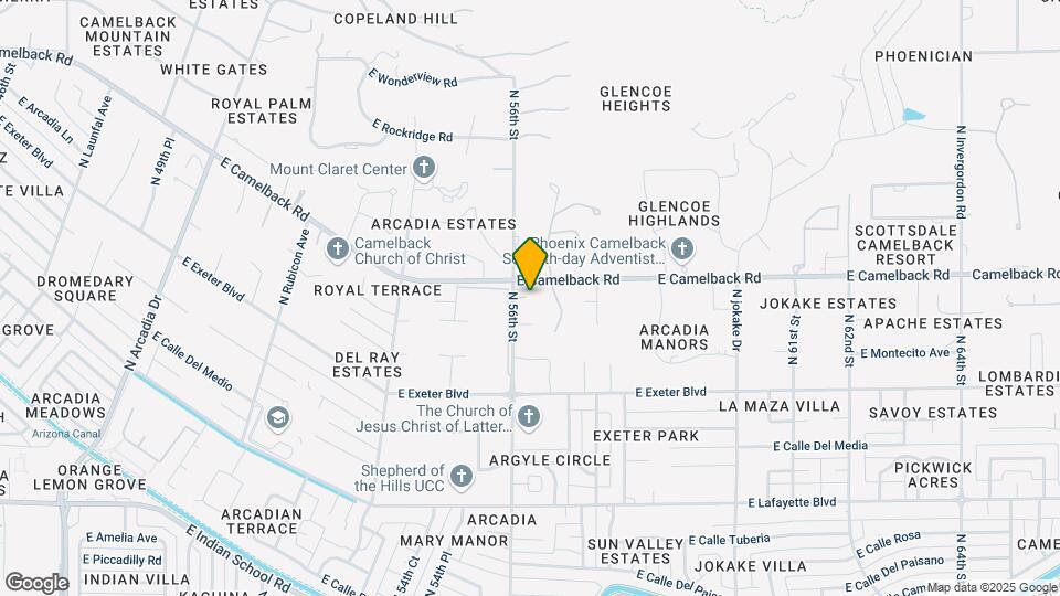 5611 E Camelback Rd Mapa y Detalles de la Ubicación