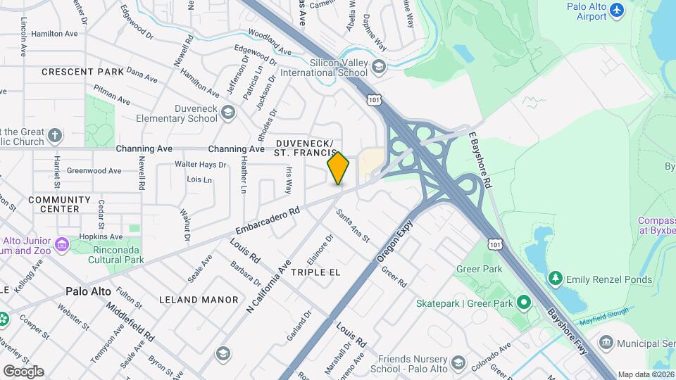 1087 Embarcadero Rd Map and Location Details