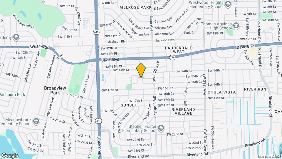 1501 SW 35th Terrace Map and Location Details