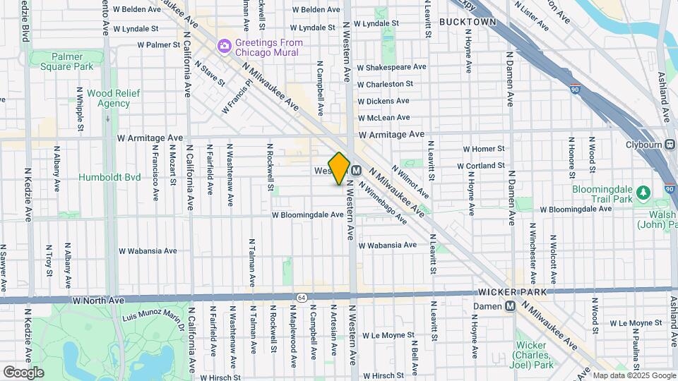 2414 W Moffat St Map and Location Details