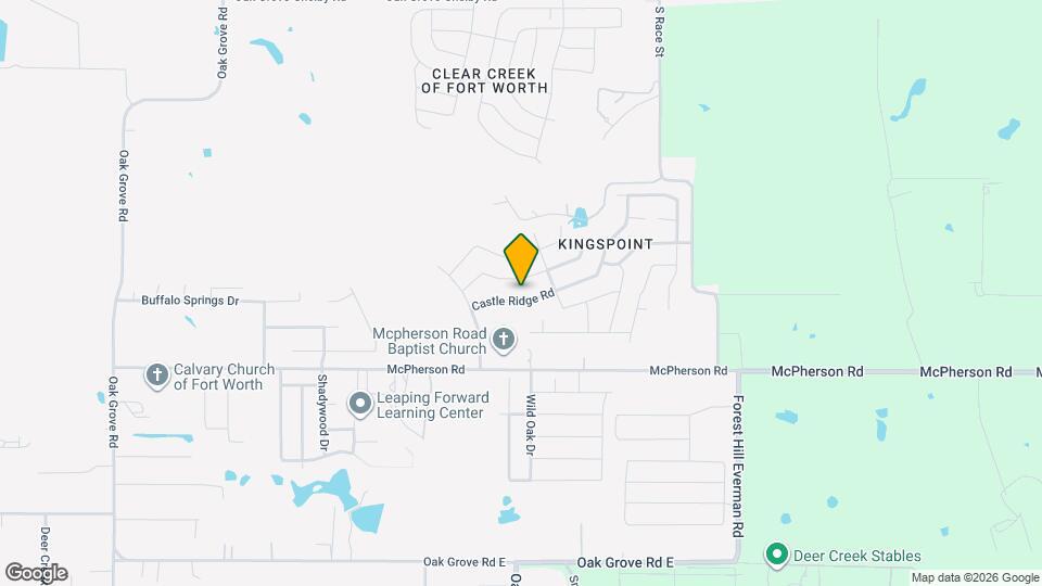 1345 Castle Ridge Rd Map and Location Details