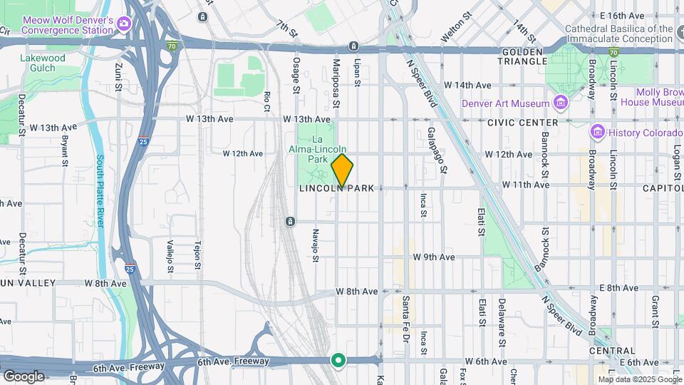 1076 Mariposa St Map and Location Details