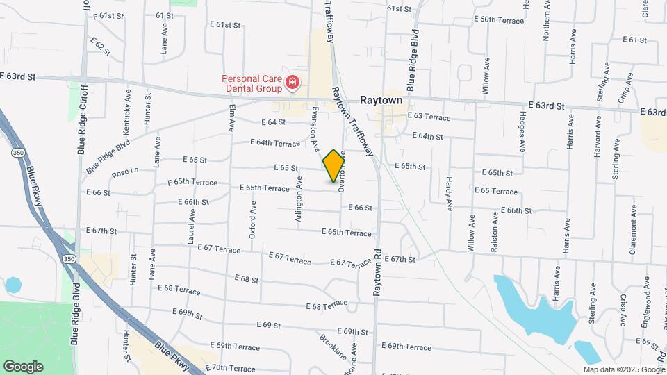 9706 E 65th Terrace Map and Location Details