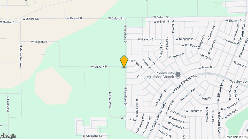 9470 N Paradisea Dr Map and Location Details