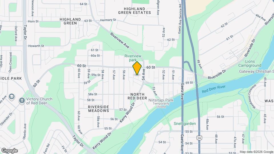 5903 55 Av Map and Location Details