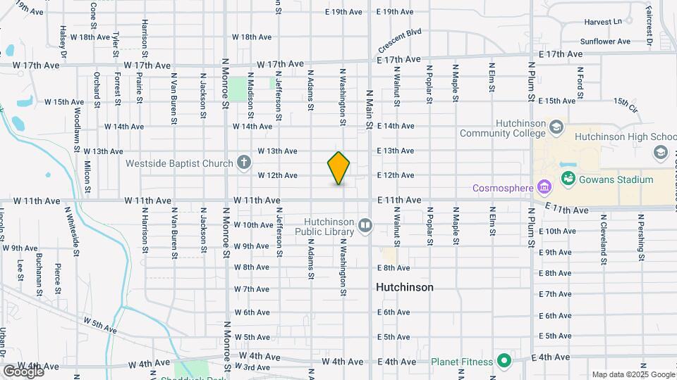 1107 N Washington St Map and Location Details