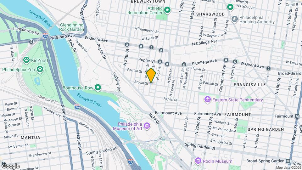 2620 Brown St Map and Location Details