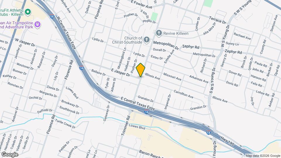 1417 E Jasper Dr Map and Location Details