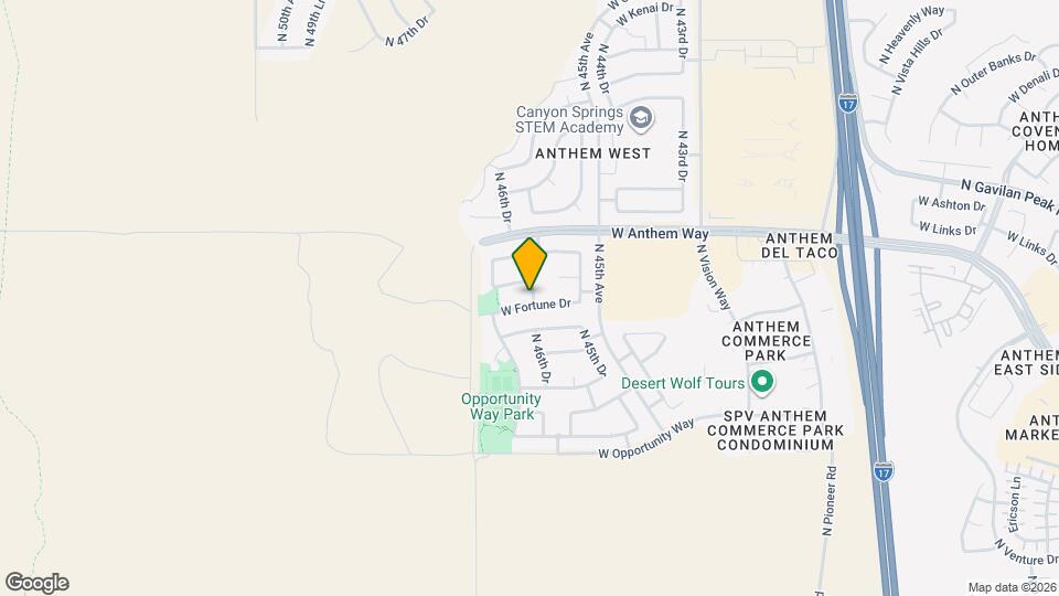 4614 W Fortune Dr Map and Location Details