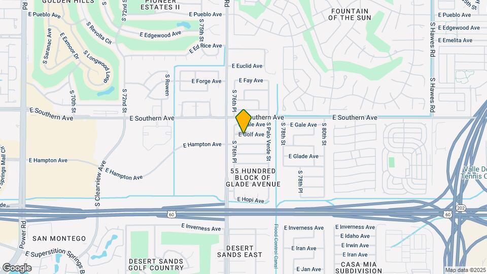 7635 E Golf Ave Map and Location Details
