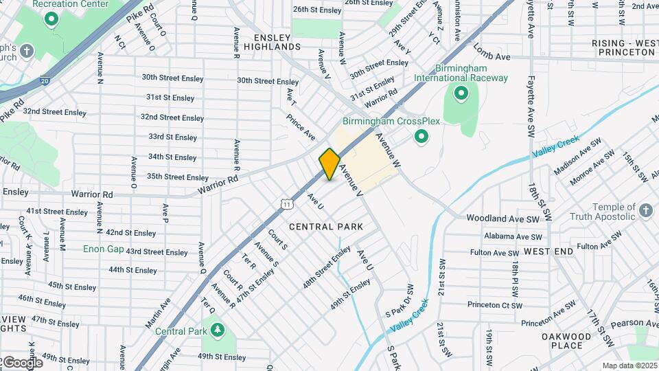 2128 46th Place Ensley Map and Location Details