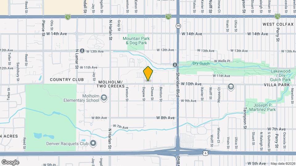 5557 W 10th Ave Map and Location Details