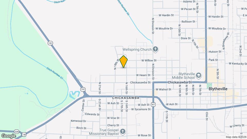 1611 Holly St Map and Location Details