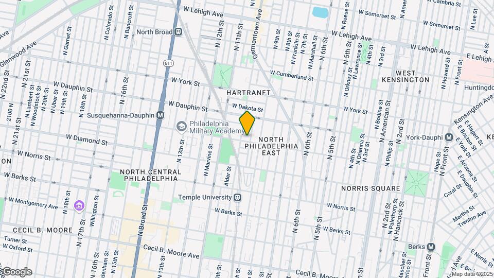 929 W Susquehanna Ave Mapa y Detalles de la Ubicación