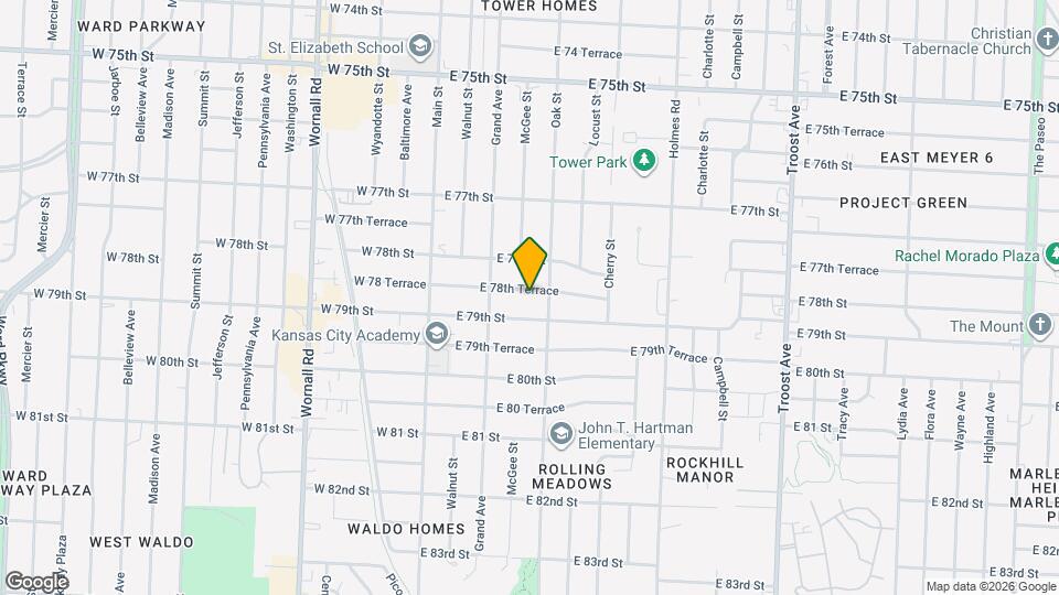 305 E 78th Terrace Map and Location Details