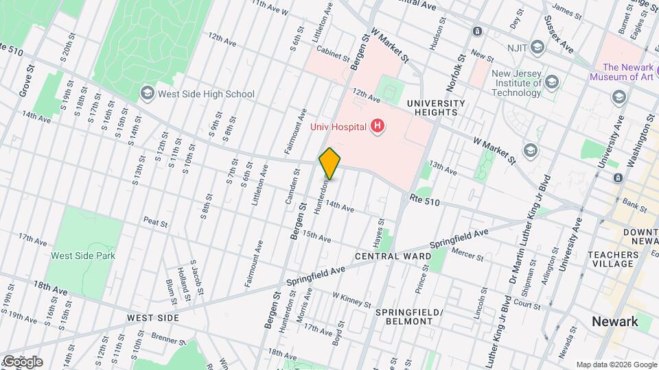 196 Hunterdon St, Unit 3 Map and Location Details